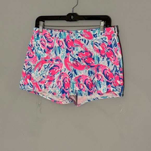 Lilly Pulitzer Hazelle Stretch Shorts in Cosmic Coral - Size 2 - Picture 2 of 9